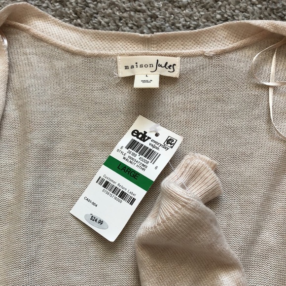 NEW Maison Jules Beige Duster Cardigan - Picture 5 of 6